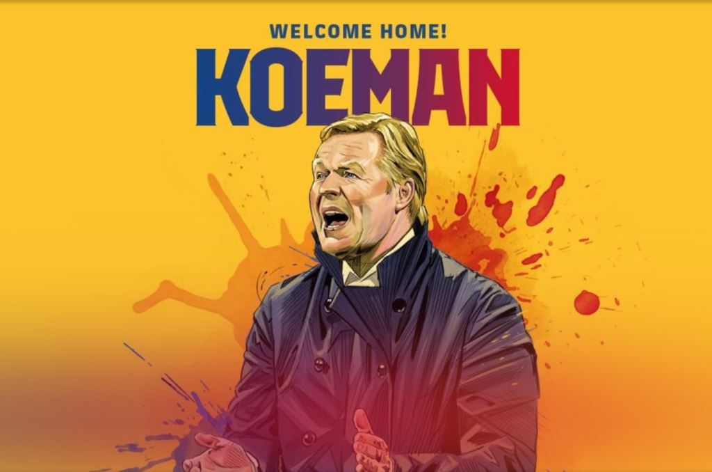 New FC Barcelona manager Ronald Koeman (image from FC Barcelona website)