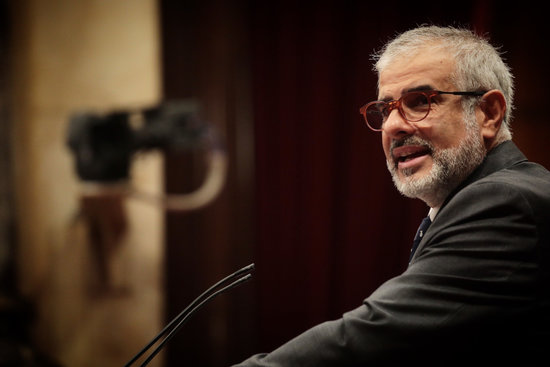 Carlos Carrizosa of Ciudadanos during a parliamentary session, October 21, 2020 (by Ciudadanos)