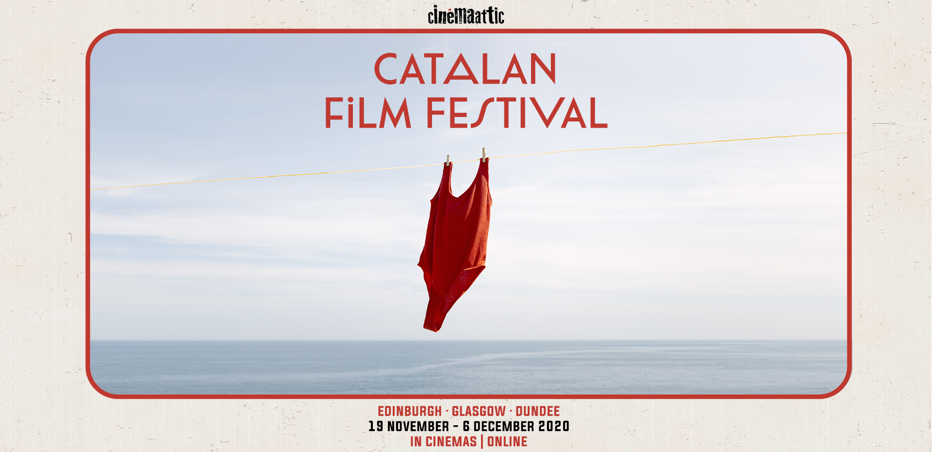 Banner logo for the Cinemaattic Catalan film festival in Scotland (image from festival website)