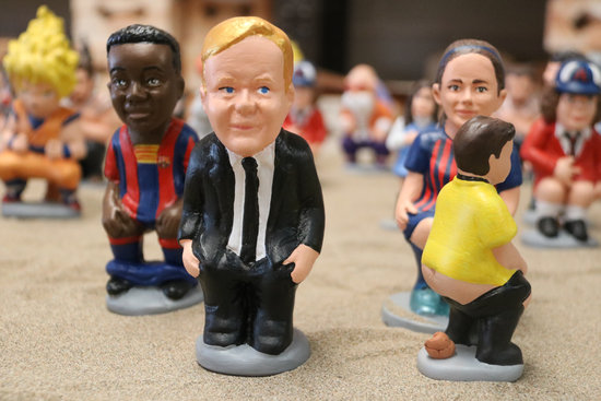 Caganer figures including FC Barcelona player Ansu Fati and coach Ronald Koeman, November 3, 2020 (by Gemma Tubert) 