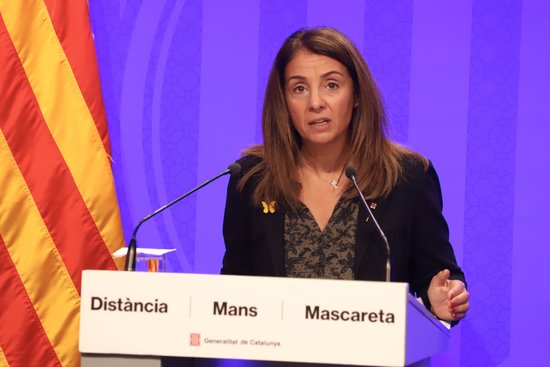Government spokesperson, Meritxell Budó, at a press conference, November 10, 2020 (by Rubén Moreno / Government) 