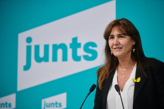 Junts per Catalunya's presidential candidate for February 2021 elections, Laura Borràs, November 29, 2020 (Image: JxCat)