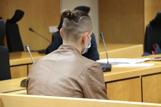Dani Gallardo during his trial at Madrid's regional court (by Roger Pi de Cabanyes)