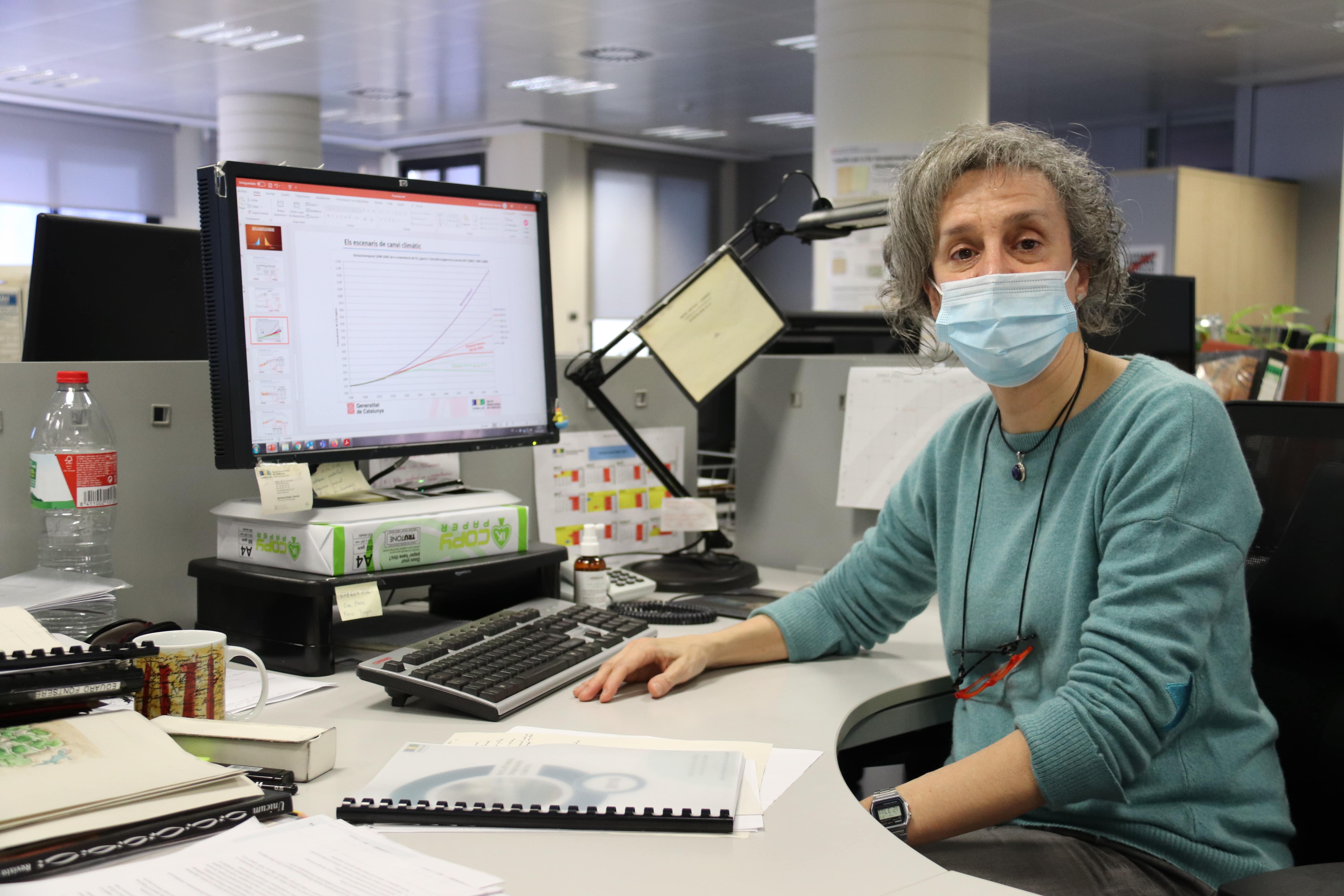 Montserrat Busto from the climate change team of Catalonia’s Meteorology Service (by Alan Ruiz Terol)