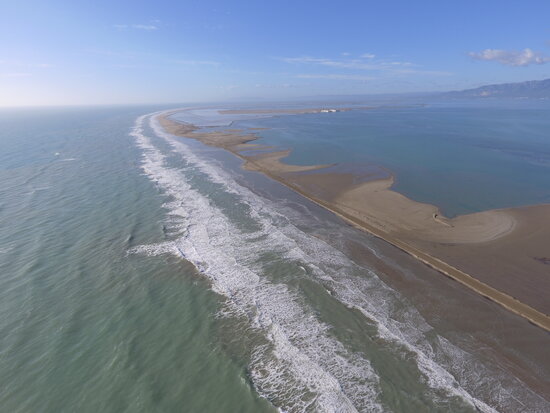 The Trabucador isthmus at the Ebre delta as seen from above (by Quim Vallès)