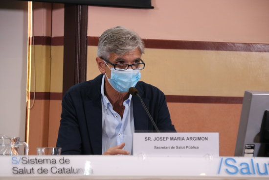 Public Health secretary Josep Maria Argimon during a press conference, August 27, 2020 (by Miquel Codolar)