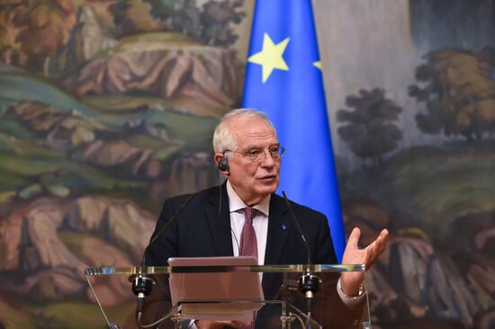 High Representative of the European Union Josep Borrell during the February 5, 2021 press conference with Russia's foreign minister, Sergey Lavrov (Source: European Commission)