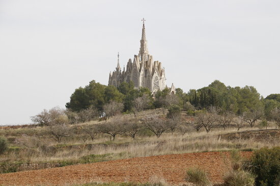 Jujol's sanctuary of La Mare de Déu de Montserrat in the village of Montferri, near Tarragona, February 2021 (by Núria Torres)