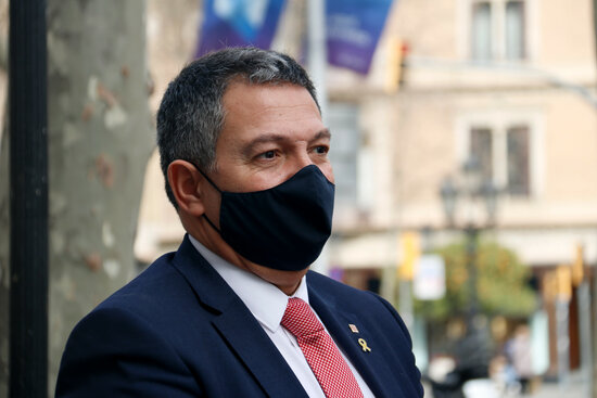 Catalan interior minister Miquel Sàmper, photographed in Barcelona in February 2021 (by Blanca Blay)