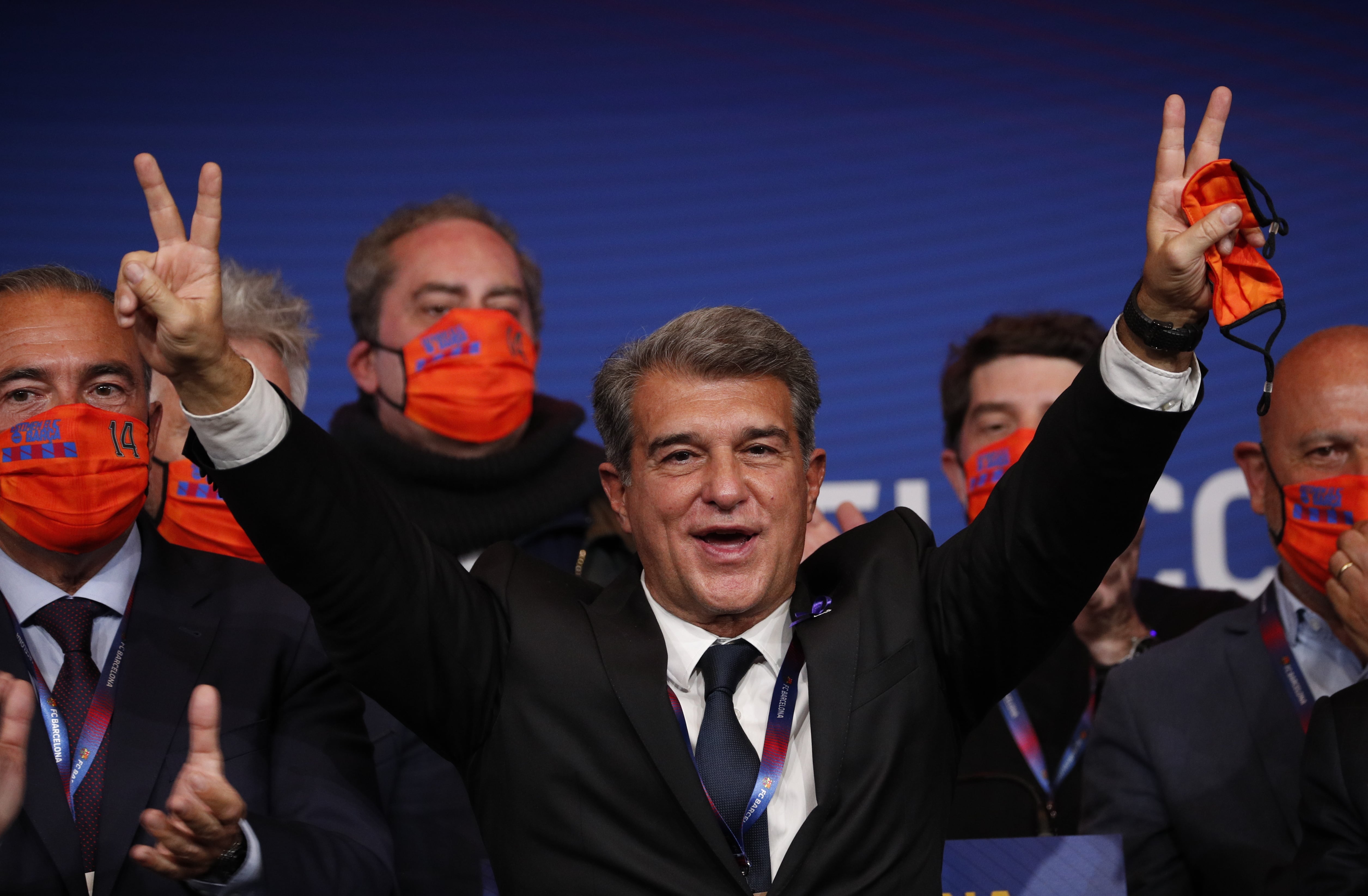 Newly elected president of FC Barcelona, Joan Laporta (image by REUTERS/Albert Gea)