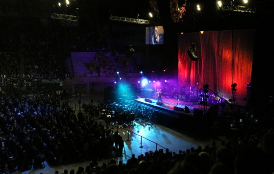 Image of the concert in favor of welcoming refugees held in Barcelona's Palau Sant Jordi on February 11, 2017 (by Júlia Pérez)