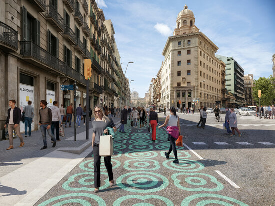 Pelai street in Barcelona city undergoing works to become more pedestrianised (courtesy of Barcelona local council)