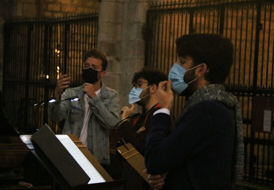 In-person and virtual concert taking place at Santa Maria del Pi church in Barcelona (by Pau Cortina)