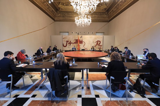 A meeting of the executive council of the Catalan government in December 2020 (by Jordi Bedmar/Generalitat de Catalunya)