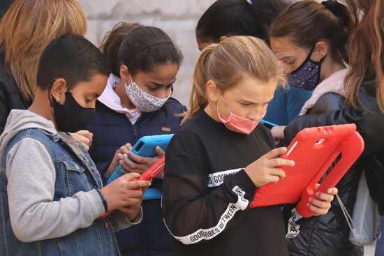 Students from the Saavedra school in Tarragona participate in the mEDU Tarraco project (by Eloi Tost)