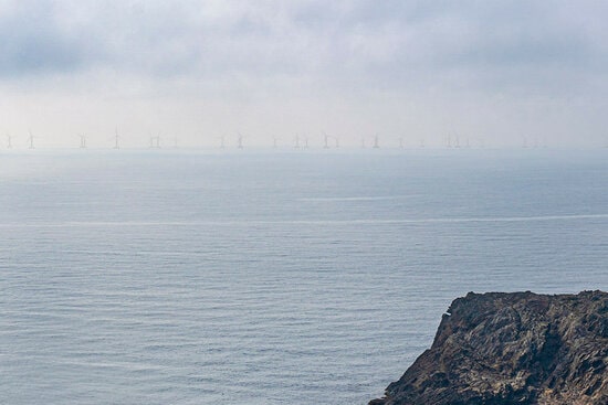 Image portraying what the Parc Tramuntana wind farm off the Cap de Creus would look like