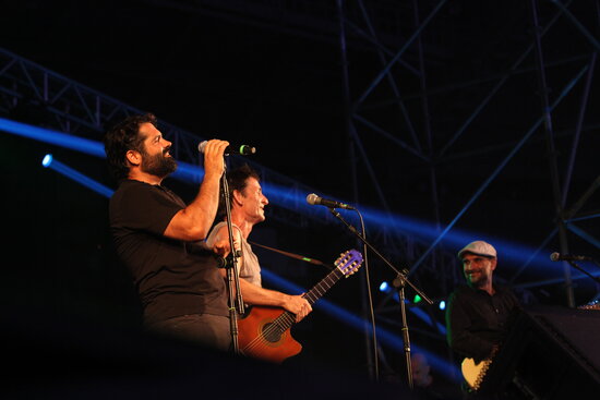 The Mallorcan pop band Antònia Font taking part in a concert for freedom of expression on June 18, 2018 (by Gemma Sánchez)
