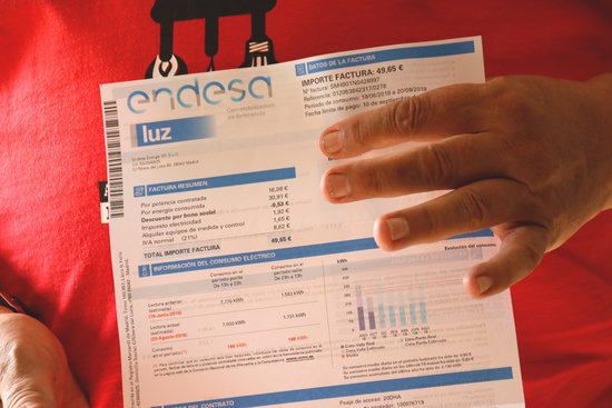 An electricity invoice from Endesa, September 2019 (by Blanca Blay)