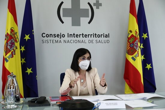 Spanish health minister Carolina Darias on July 20, 2021 (Pool Moncloa / Fernando Calvo)