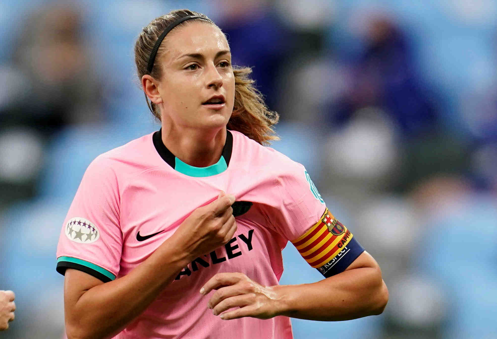 FC Barcelona's Alexia Putellas during the 2021 Champions League final (by TT News Agency/Reuters)