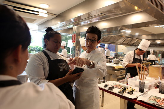 Chef Carme Ruscalleda at the Sant Pau restaurant (by Violeta Gumà)