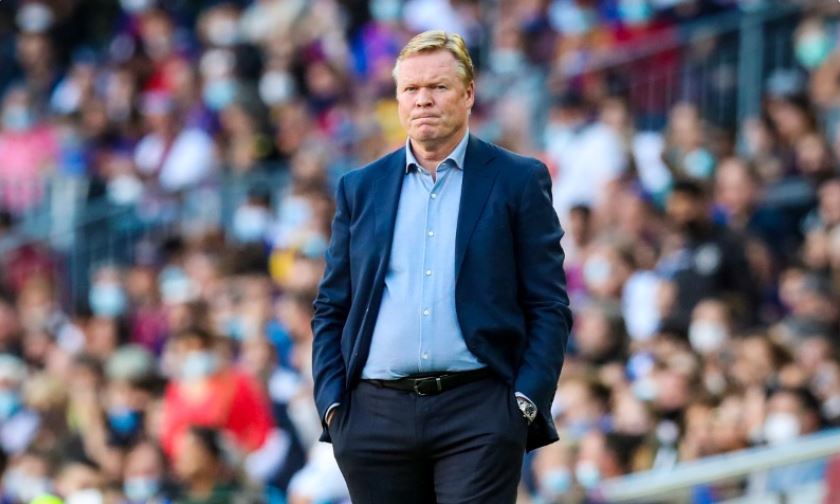 Former FC Barcelona manager Ronald Koeman (image from FC Barcelona's twitter feed)