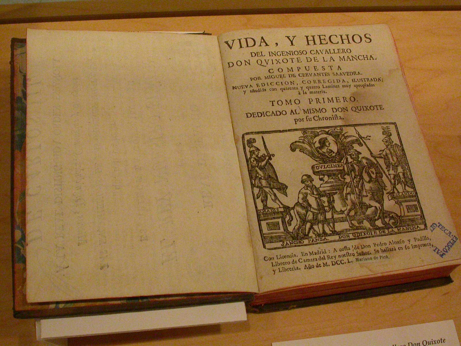 The oldest surviving copy of Miguel de Cervantes's book Don Quixote, dating back to 1750 (by Montserrat Ayala)