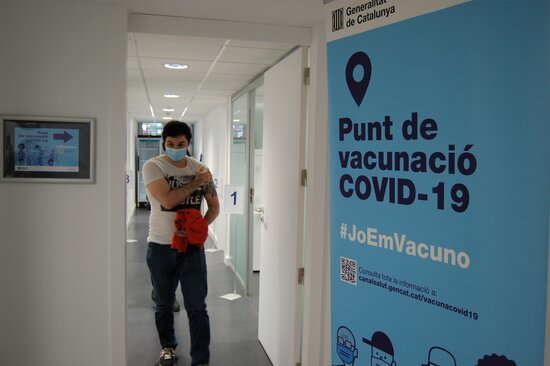 A vaccination site in Girona on October 5, 2021 (courtesy of the Catalan health department)
