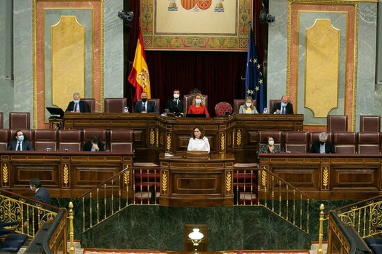 Spain's finance minister, María Jesús Montero, in Congress on November 4, 2021 (Courtesy of Spanish Congress)