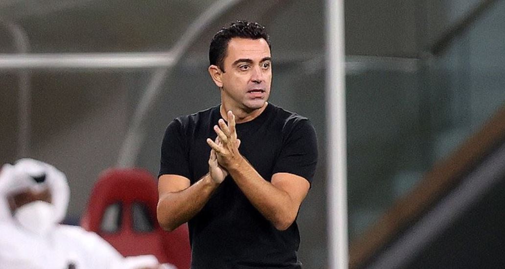Xavi Hernández photographed during an Al Sadd SC match (photo from Al Sadd's Twitter profile)