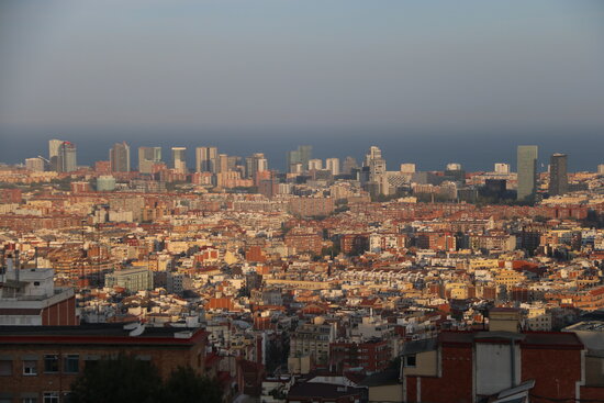 The 22@ district of Barcelona viewed from Parc del Guinardó, April 5, 2021 (by Albert Cadanet)