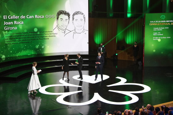 The Celler de Can Roca restaurant, awarded with a green star in the Michelin guide gala, on December 14, 2021 (by Violeta Gumà)