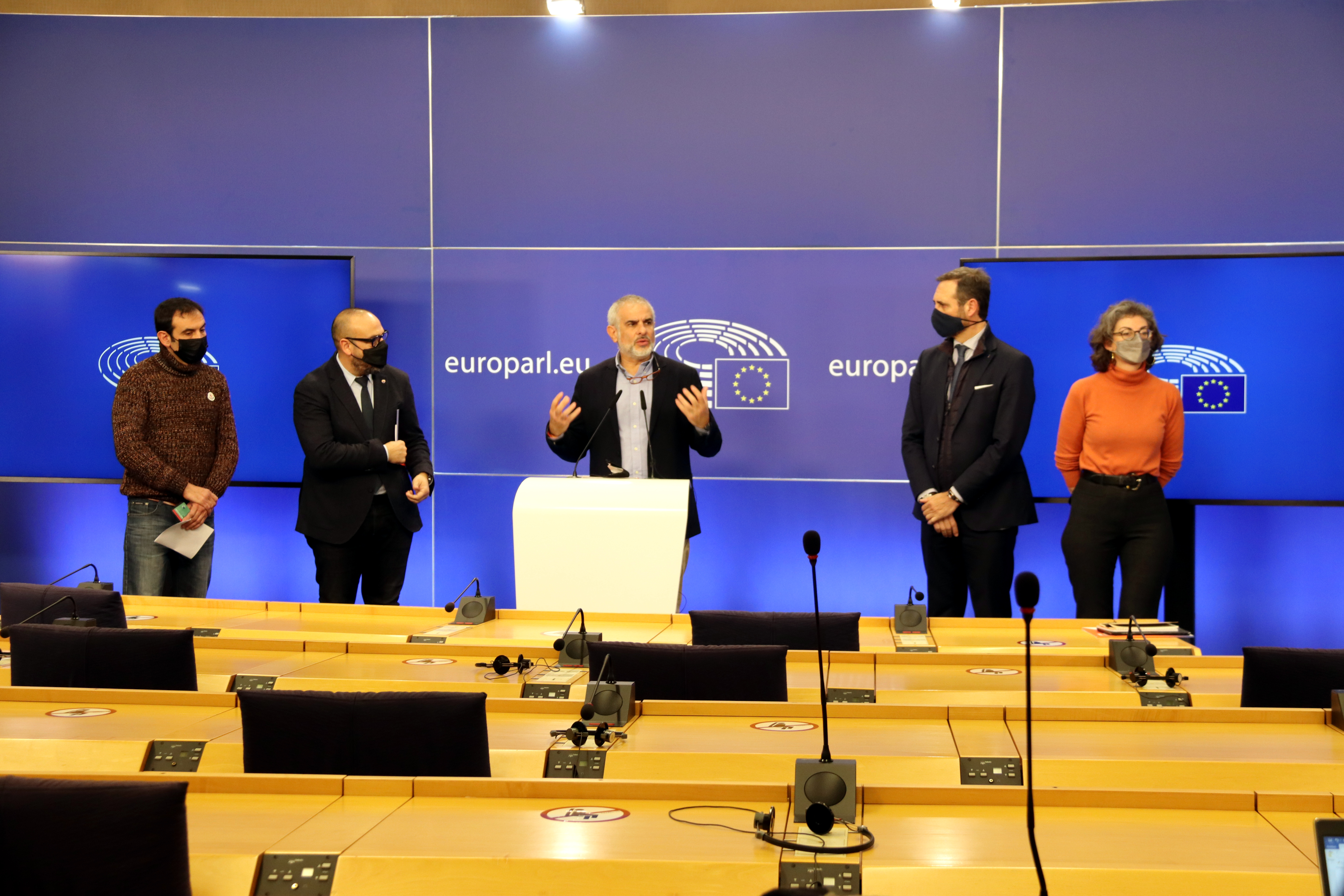 Ciudadanos press conference in the European Parliament, Brussels, January 25, 2022 (by Natàlia Segura)