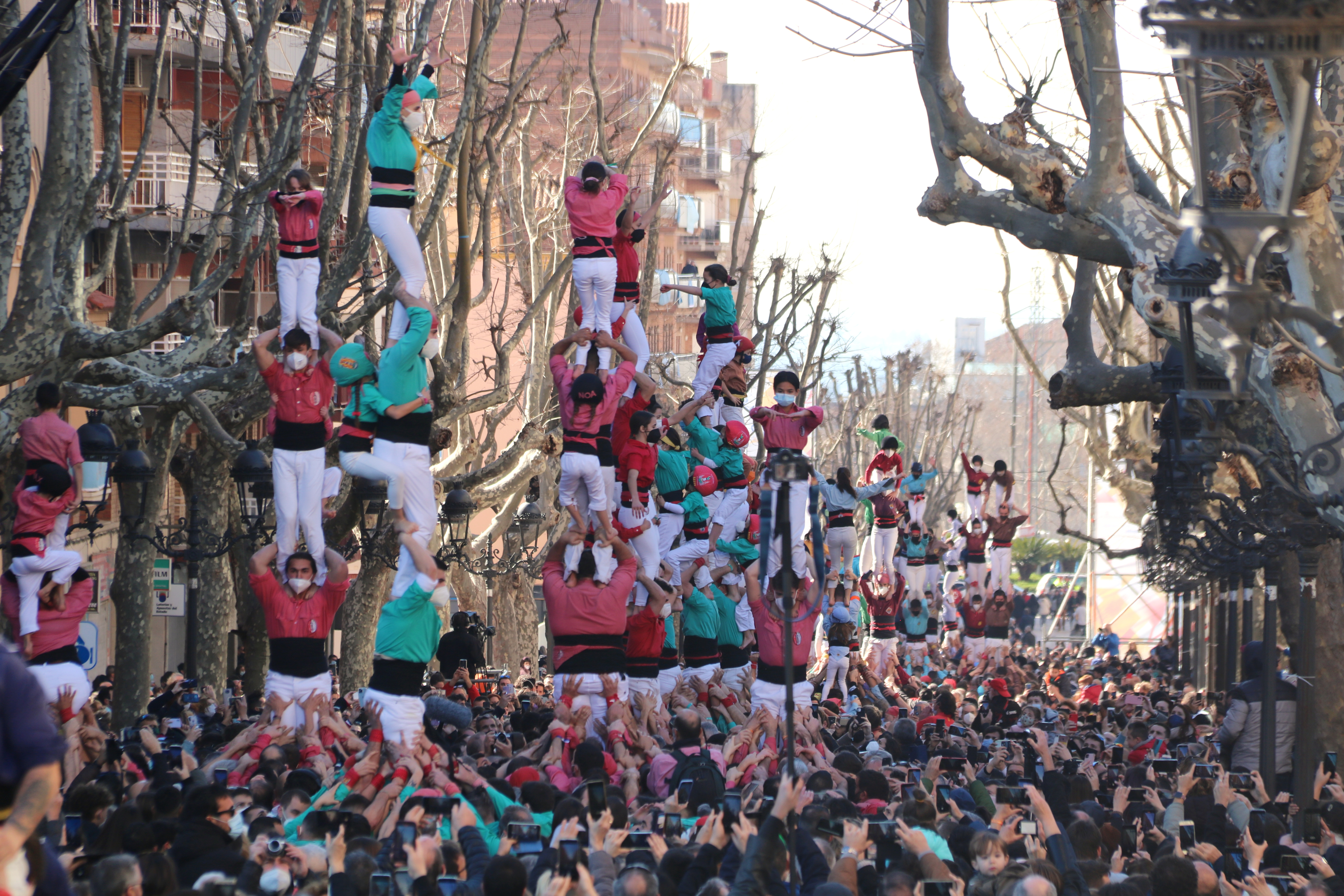 'Castellers' at Valls event on January 30, 2022 (by Ariadna Escoda/Anna Ferràs)