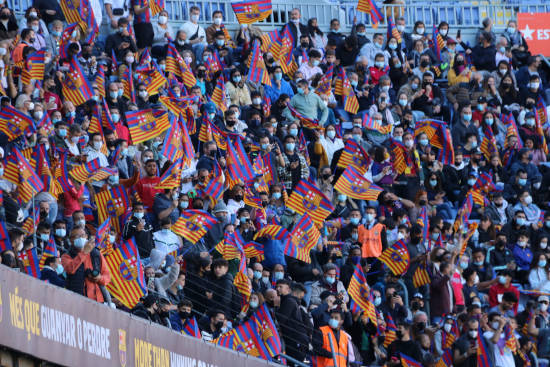 FC Barcelona fans in the Camp Nou (by Cillian Shields)