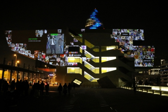 Llum BCN festival of lights in Poblenou on February 3, 2022 (by Pau Cortina)