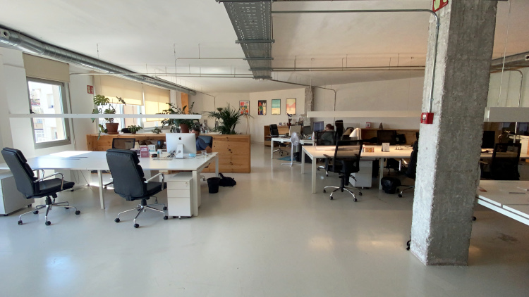 Image of one of Barcelona's coworking spaces, on July 21, 2021 (by Marta Casado Pla)