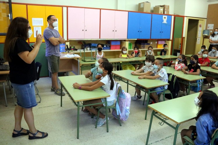 A class at Frederic Godàs primary school, Lleida, September 13, 2021 (by Salvador Miret) 