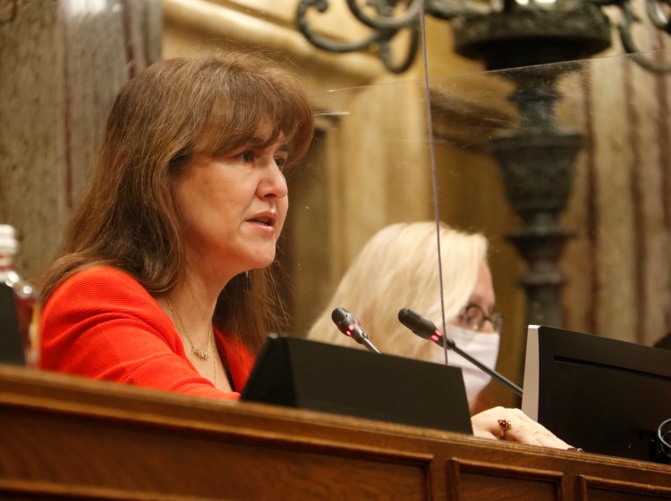 Laura Borràs during a parliament plenary session, February 24, 2022 