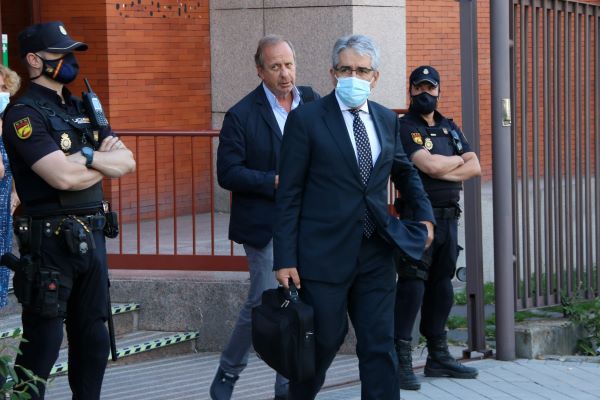 Former minister Francesc Homs pictured outside the Court of Auditors in June 2021 (by Andrea Zamorano)