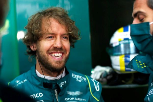 Sebastian Vettel pictured at the 2022 Emilia Romagna Grand Prix (courtey of Aston Martin F1)