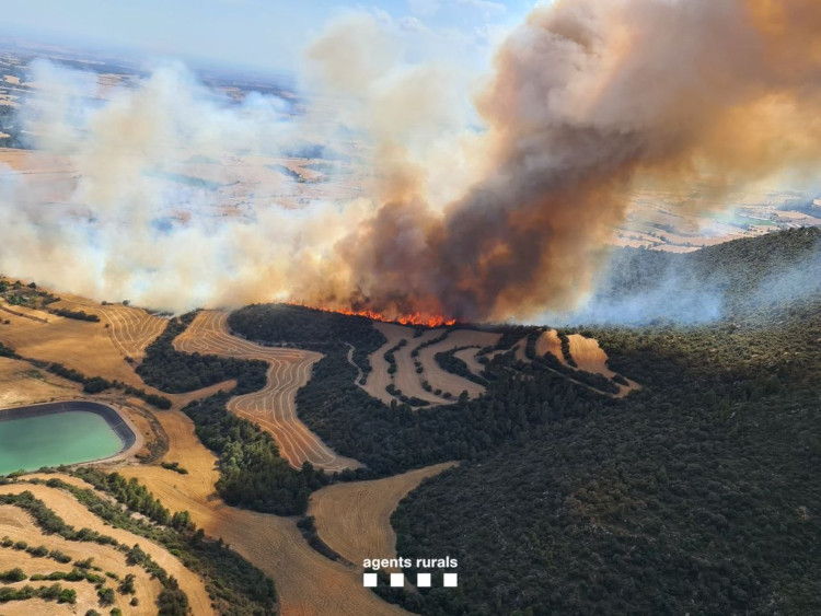 Image of the wildfire in Artesa de Segre that began on June 29, 2022 (by Rural Officers)