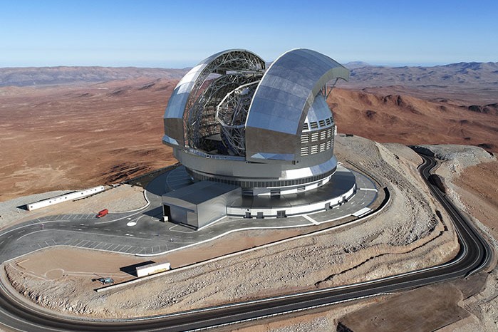 An artist's impression of the completed telescope (courtesy of UPC Technology Center)