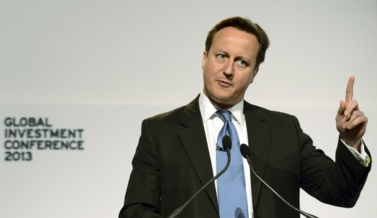The British Prime Minister, David Cameron at the last Global Investment Conference (by Reuters)