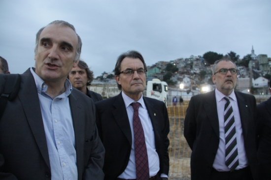 The Catalan President, Artur Mas, visiting the works at Rio de Janeiro's Olympic Village (by P. Mateos)