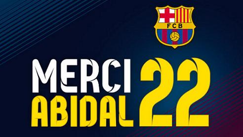 The logo for Abidal's farewell (by FC Barcelona)