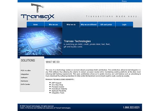 Transax's website (by Transax)