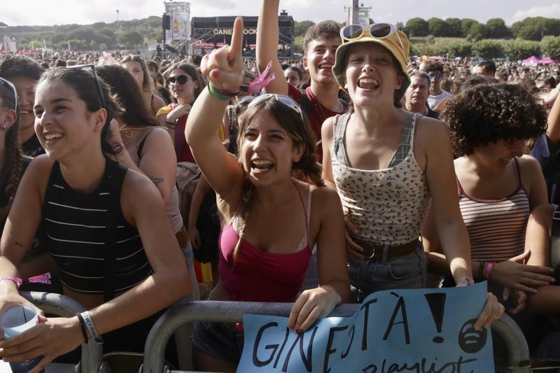 Music fans at Canet Rock festival.