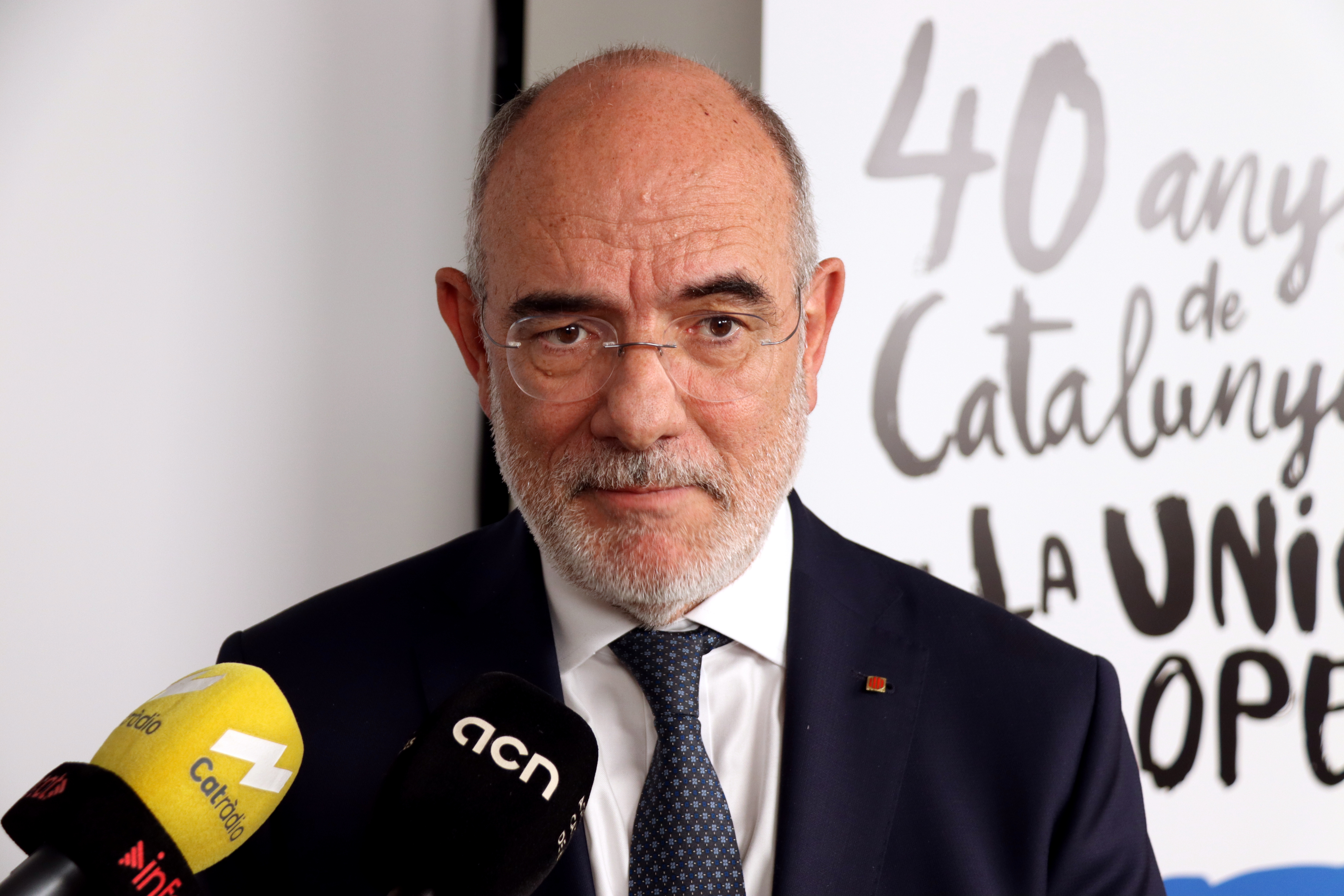 Catalonia’s Minister for European Union and External Action, Jaume Duch, during a press briefing in Brussels
