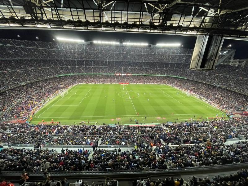 94,902 fans fill the Camp Nou stadium for the 2022/23 Copa del Rey semi-final second leg between FC Barcelona and Real Madrid